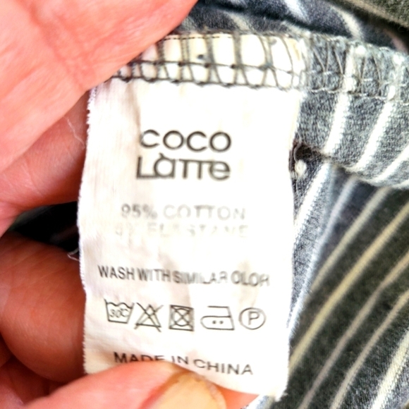 Cocolatte womens striped long sleeved pullover t-shirt size 10 - Picture 4 of 4